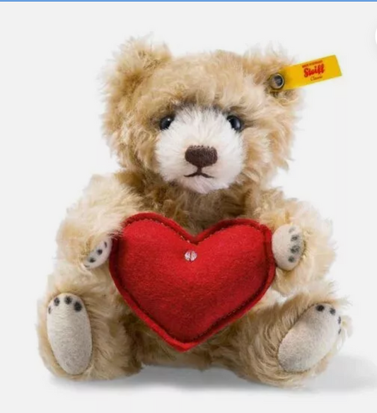 Teddy Bear With Heart Cinnamon By Steiff 18cm EAN 040122